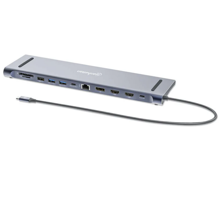 Manhattan docking USB-C 12-in-1 Triple Monitor 4K