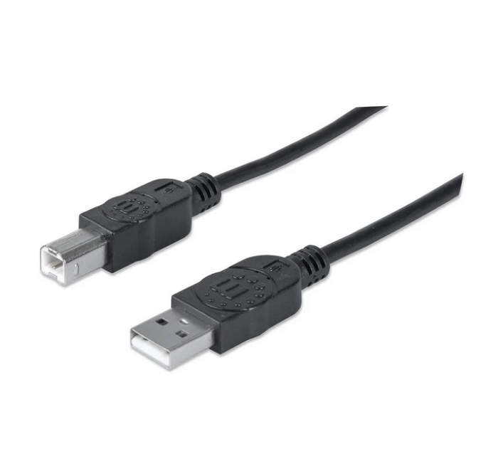 Manhattan kabel USB-A/USB-B M/M,za printer,3m,crni