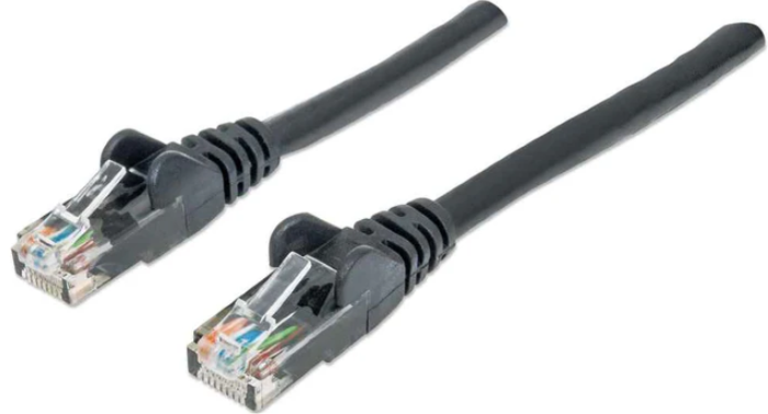 Intellinet Cat6, CCA, U/UTP, PVC, RJ45, 2m, crni