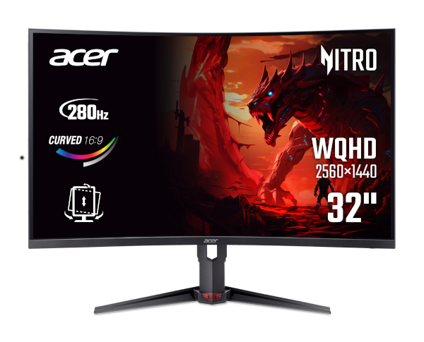 Acer Nitro XZ32QXC 31.5 QHD VA,2xHDMI,DP,280Hz,cur
