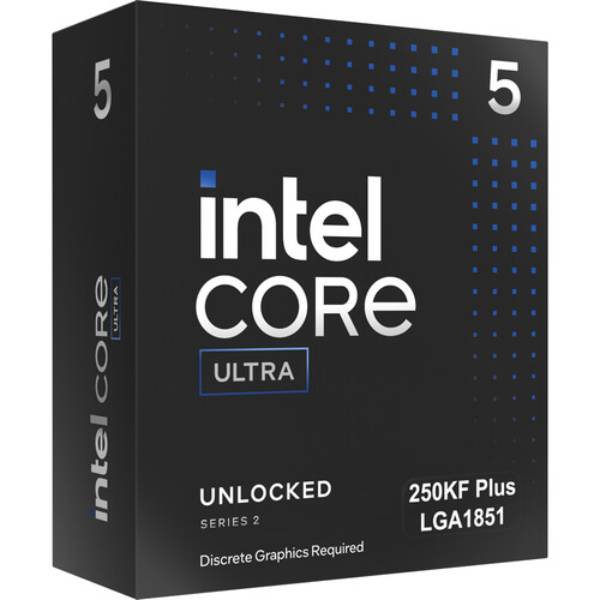 Intel Ultra 5 250KF Plus, 5.3GHz, 6P/12E, LGA1851