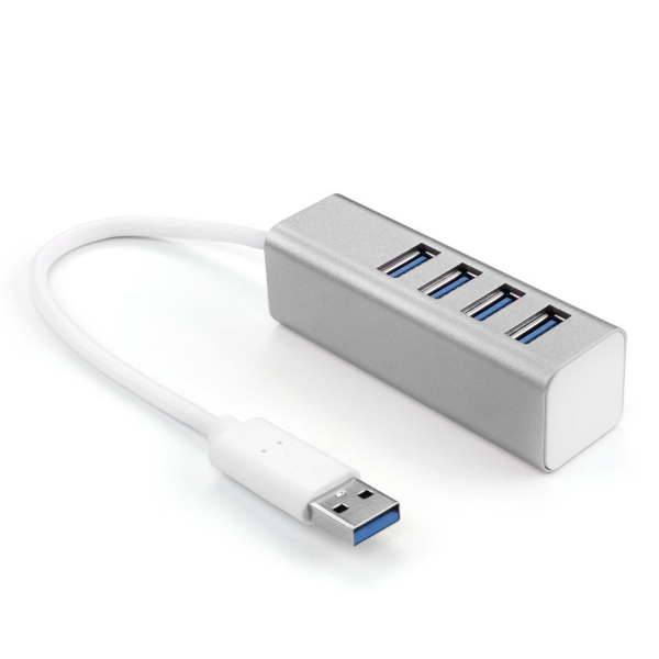 Asonic 4port USB 3.0,Tip A,aluminijsko kuć. sivo