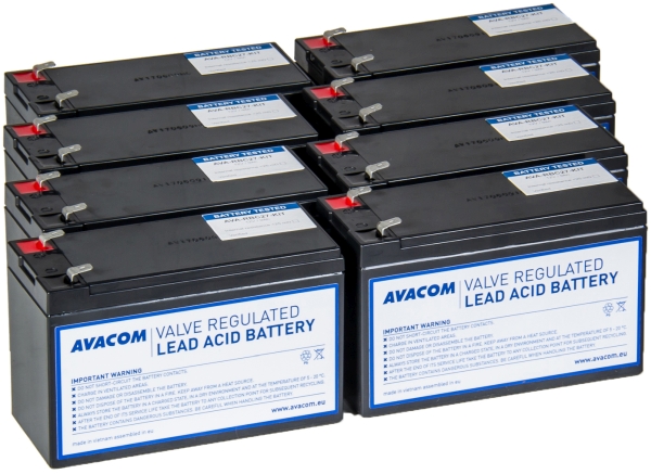 Avacom baterijski kit za APC RBC27 (8 bater.)
