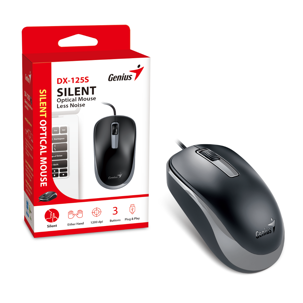 Genius DX-125S, optički miš, silent, USB