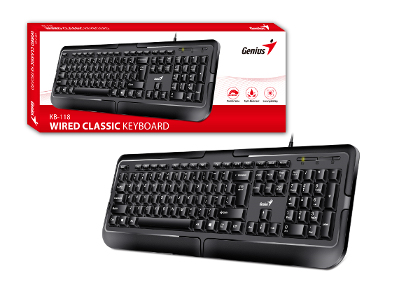 Genius KB-118, žičana tipkovnica, USB, crna - Copia Forum