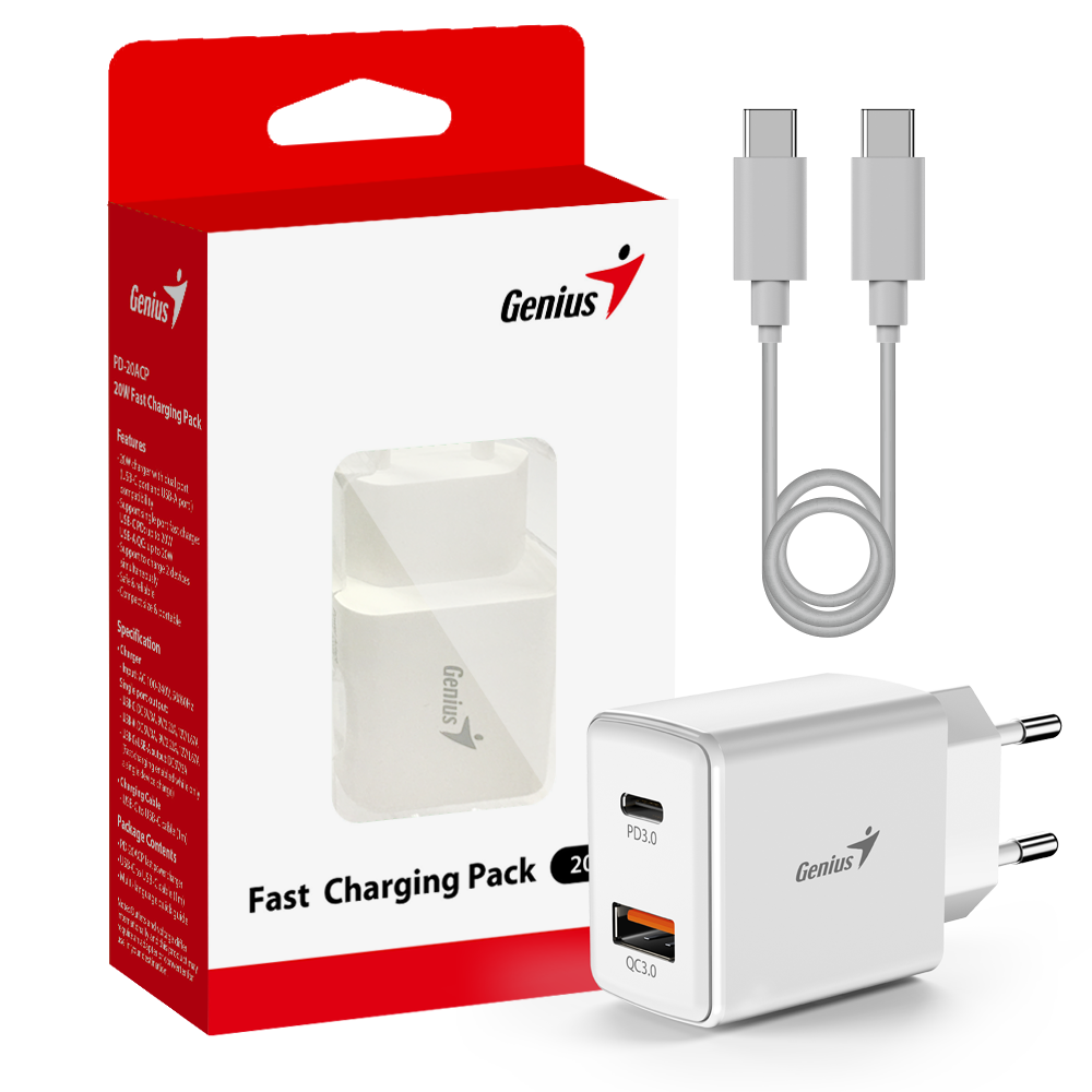 Genius PD-20ACP, 20W punjač + kabel