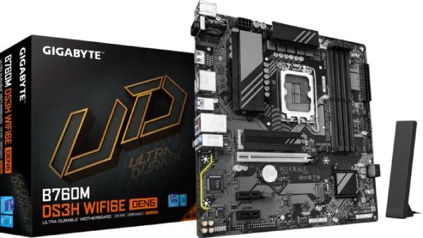 GigabyteB760M DS3H WF6E GEN5, DDR5, s1700, ATX