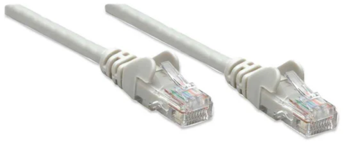 Intellinet Cat5e, CCA, U/UTP, PVC, RJ45, 1m, sivi