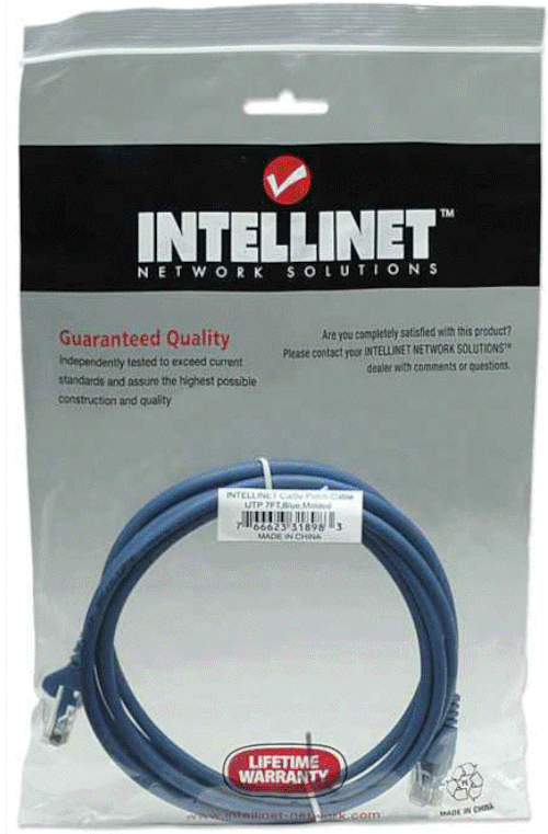 Intellinet Cat5e, CCA, U/UTP, PVC, RJ45, 2m, plavi