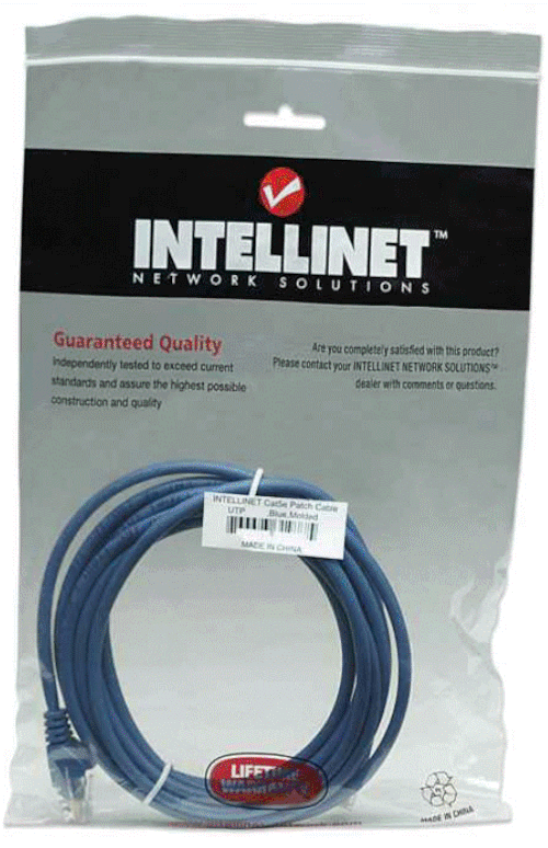Intellinet Cat5e, CCA, U/UTP, PVC, RJ45,7.5m,plavi