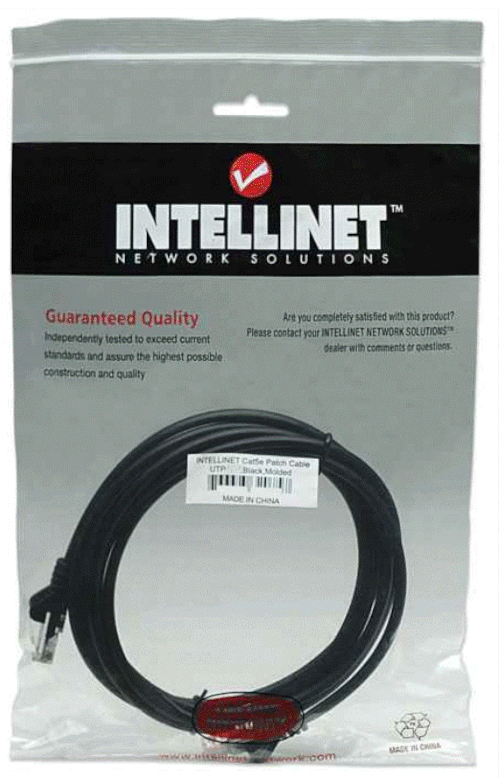 Intellinet Cat5e, CCA, U/UTP, PVC, RJ45,7.5m, crni