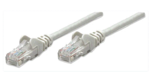 Intellinet Cat5e, CCA, U/UTP, PVC, RJ45, 10m, sivi
