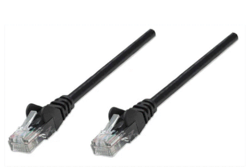 Intellinet Cat5e, CCA, U/UTP, PVC, RJ45, 10m, crni