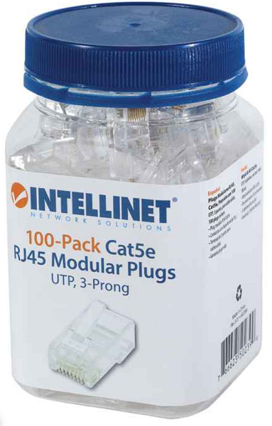 Intellinet konektor, UTP, CAT5e, RJ45, 100 kom