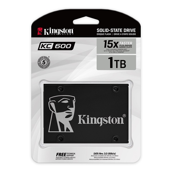 Kingston SSD KC600, R550/W520,1024GB, 7mm, 2.5