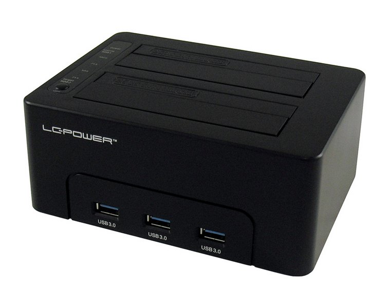 LC-Power dock za SSD/HDD, 3xUSB Hub, USB 3.0