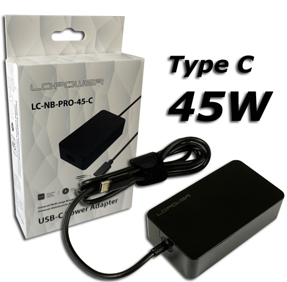 Lc power LC-NB-PRO-45 USB type C notebook adapt.