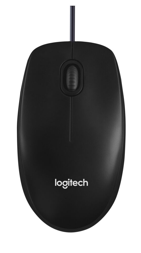 Logitech B100 žičani optički miš, crna