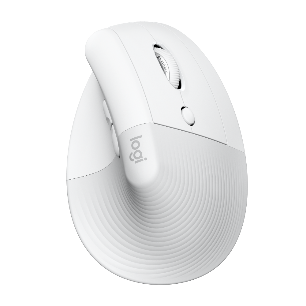 Logitech Lift za Mac, ergonomski miš, bijeli