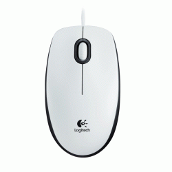 Logitech M100, optički miš, bijeli