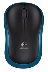 Logitech M185, bežični miš, plavi