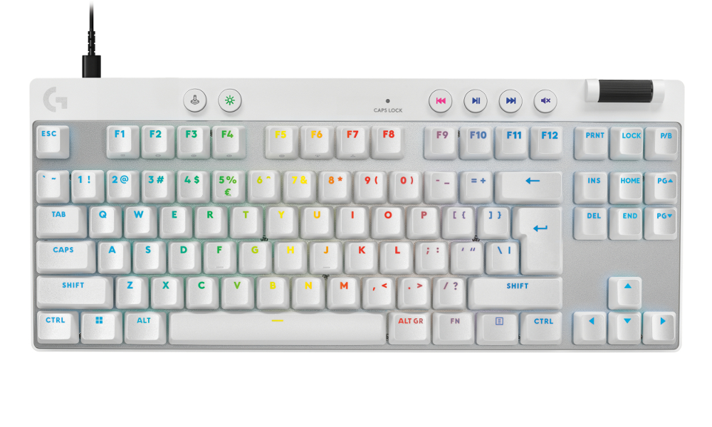 Logitech Pro X TKL Rapid, meh. tipkovnica, bijela