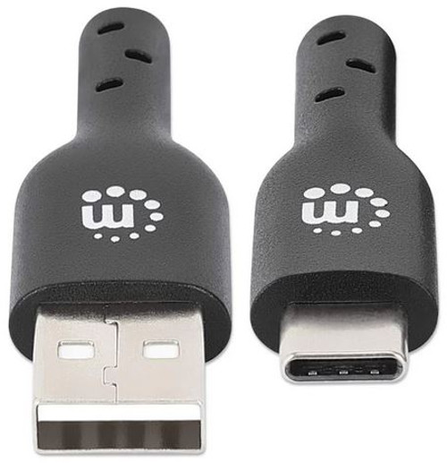 Manhattan kabel USB 2.0 Type-A to Type-C, 1m, crni