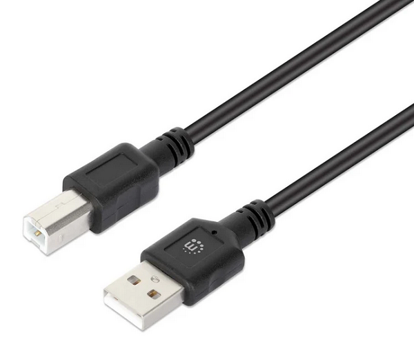Manhattan kabel za printer USB2.0 AM/BM, 2m, crni