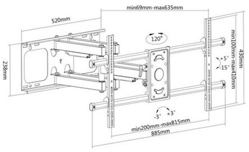 Manhattan TV nosač zidni 37