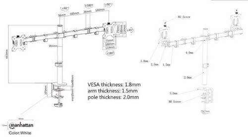 Manhattan nosač monitora 13