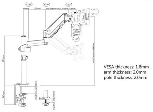 Manhattan stolni nosač monitor 17'-32', do 9kg