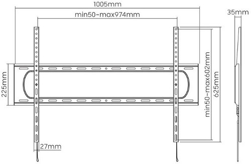Manhattan TV nosač zidni 60