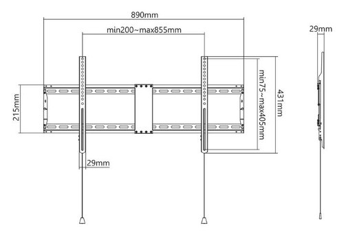 Manhattan TV nosač zidni 43