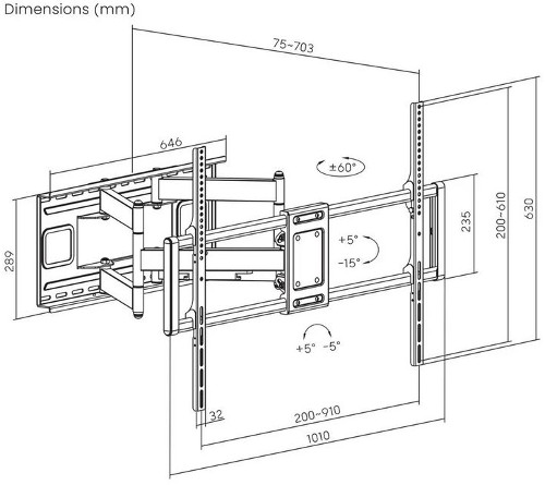 Manhattan TV nosač zidni 60