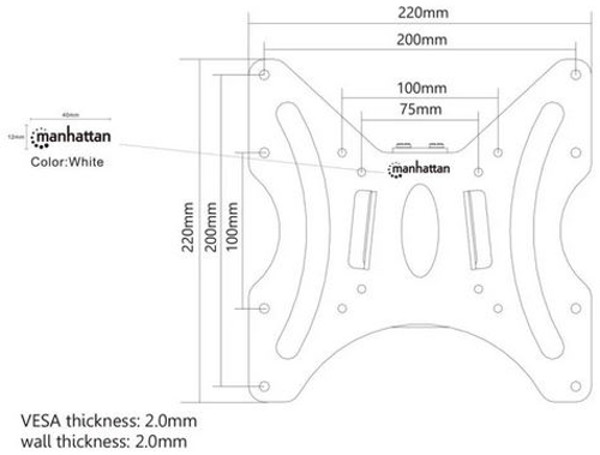 Manhattan TV nosač zidni slim 23