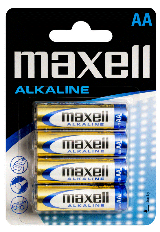 Maxell alkalne baterije LR-6/AA, 4 komada