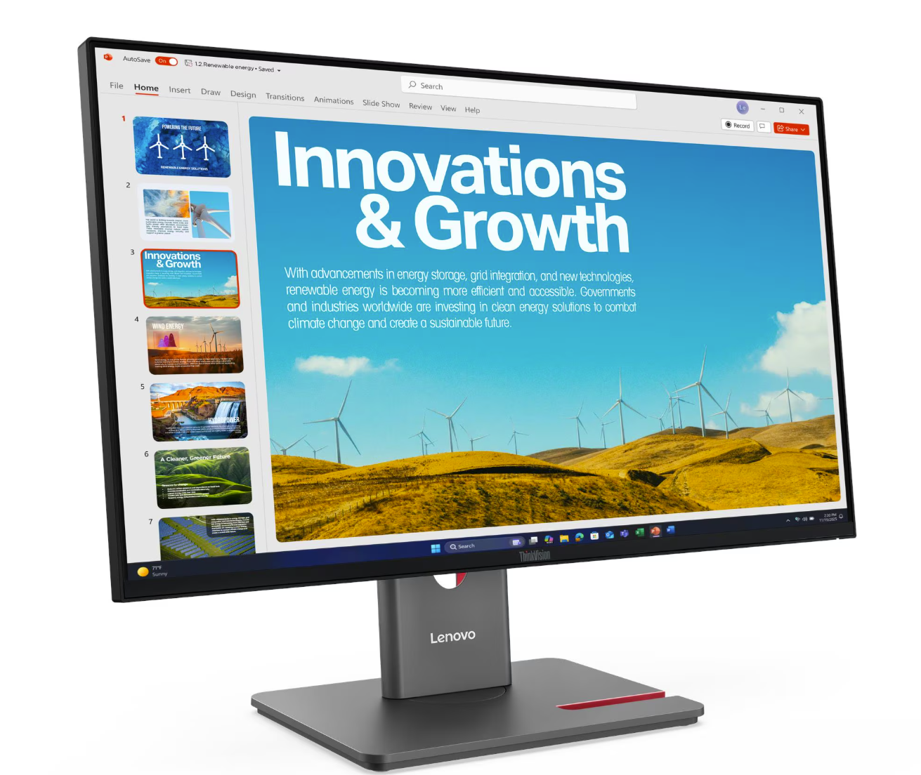 Lenovo P24QD-40 QHD IPS, HDMI, DP, USB-C, pivot