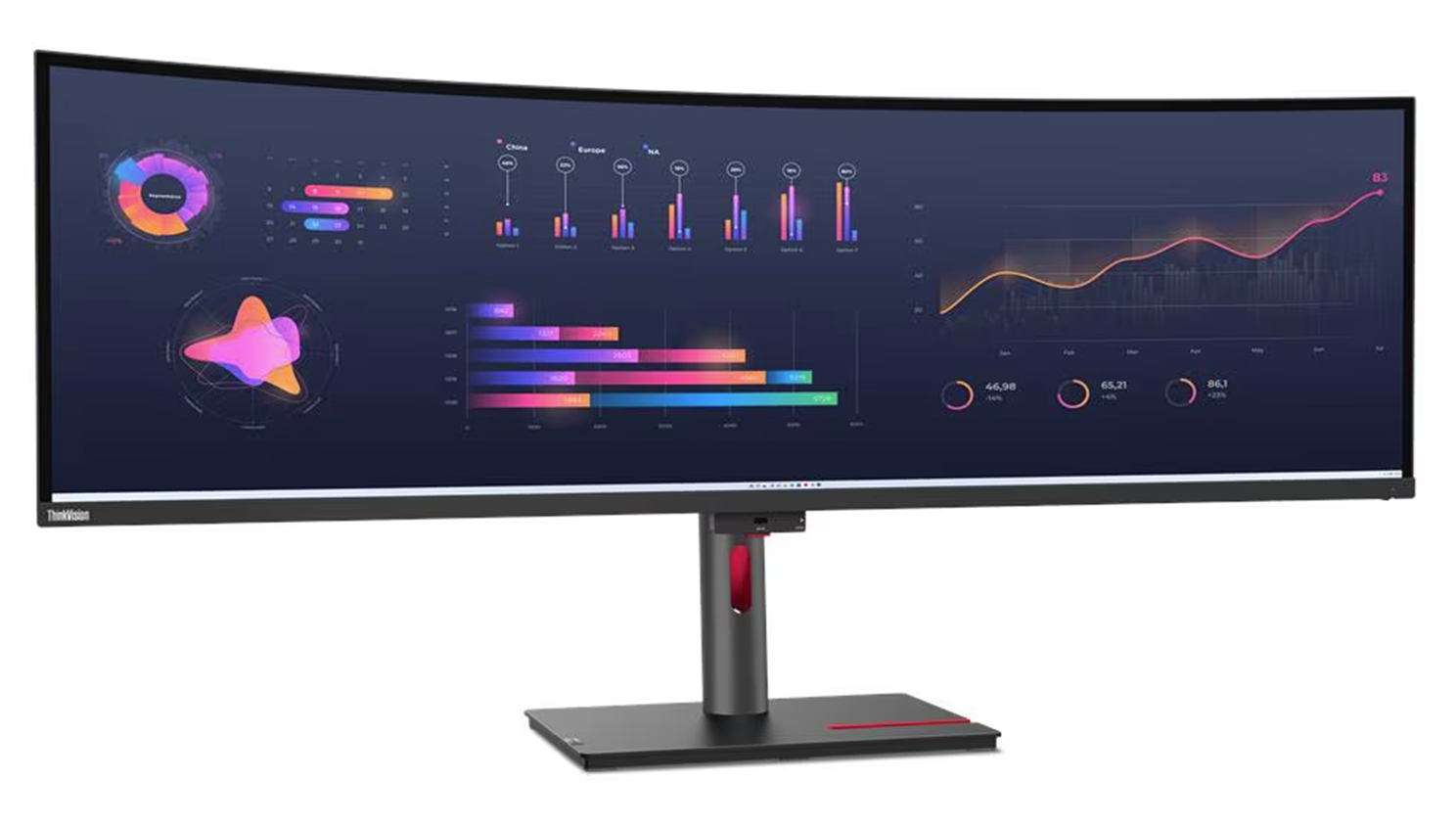 Lenovo P49w-30 DQHD IPS, HDMI, DP, T-Bolt, curved