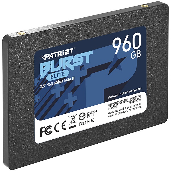 Patriot SSD Burst Elite R450/W320, 960GB, 7mm,2.5