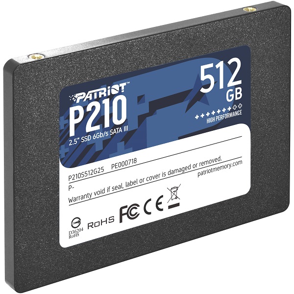 Patriot SSD P210 R520/W430, 512GB, 7mm, 2.5