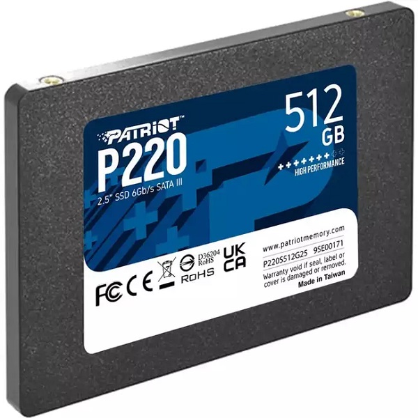 Patriot SSD P220 R550/W490, 512GB, 7mm, 2.5