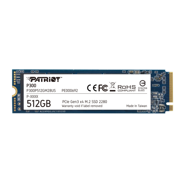 Patriot SSD P300 R1700/W1200, 512GB, M.2 NVMe
