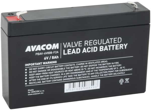 Avacom UPS baterija 6V 8Ah F2