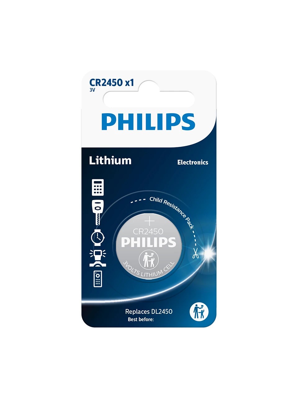 Philips baterija CR2450, 3V, 1 komad