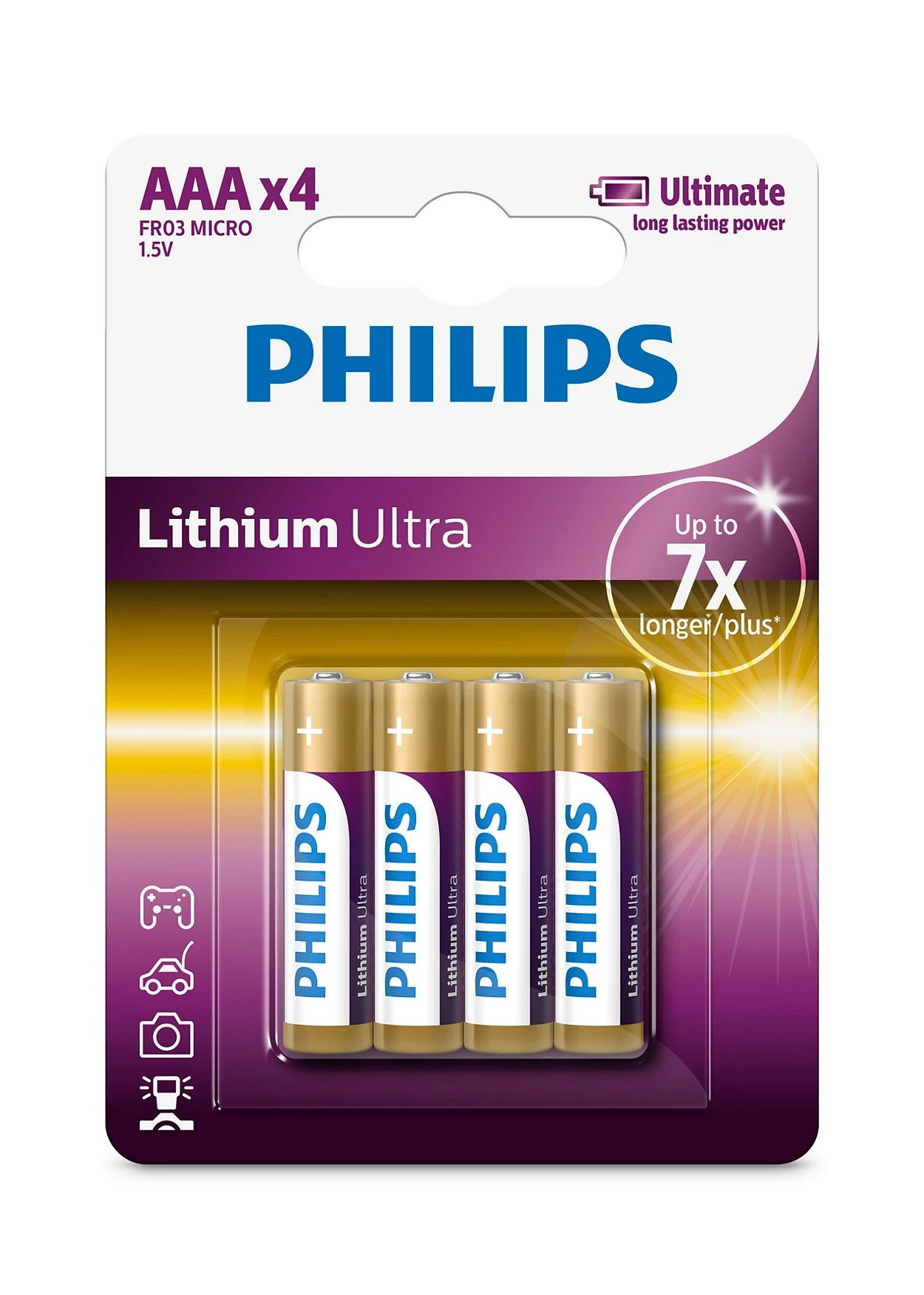 Philips Lithium ultra baterije AAA, 4 komada