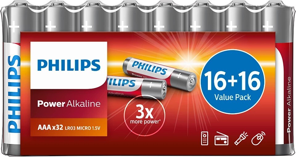 Philips baterije AAA 16+16, 32 komada