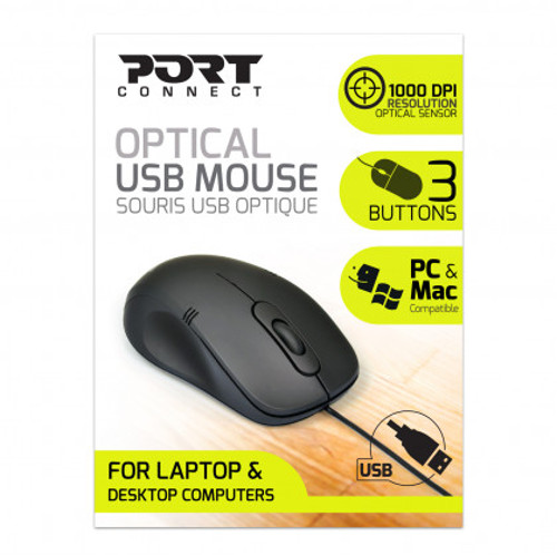 Port miš OFFICE BUDGET - PRO, crni