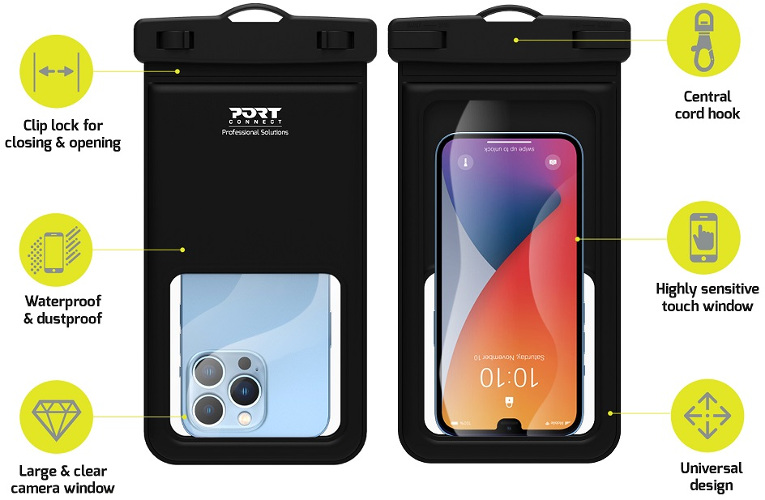 Port vodootporna torbica za mobitel IPX8, do 6,7