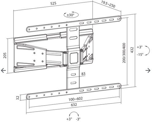SBOX zidni nosač, 43 - 90