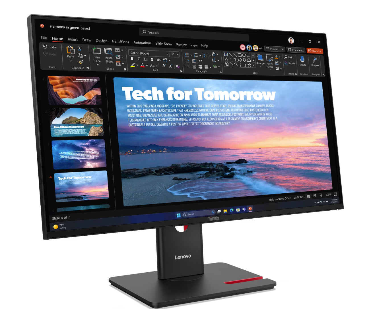 Lenovo T27QD-40 QHD IPS, HDMI, DP, USB-C, pivot